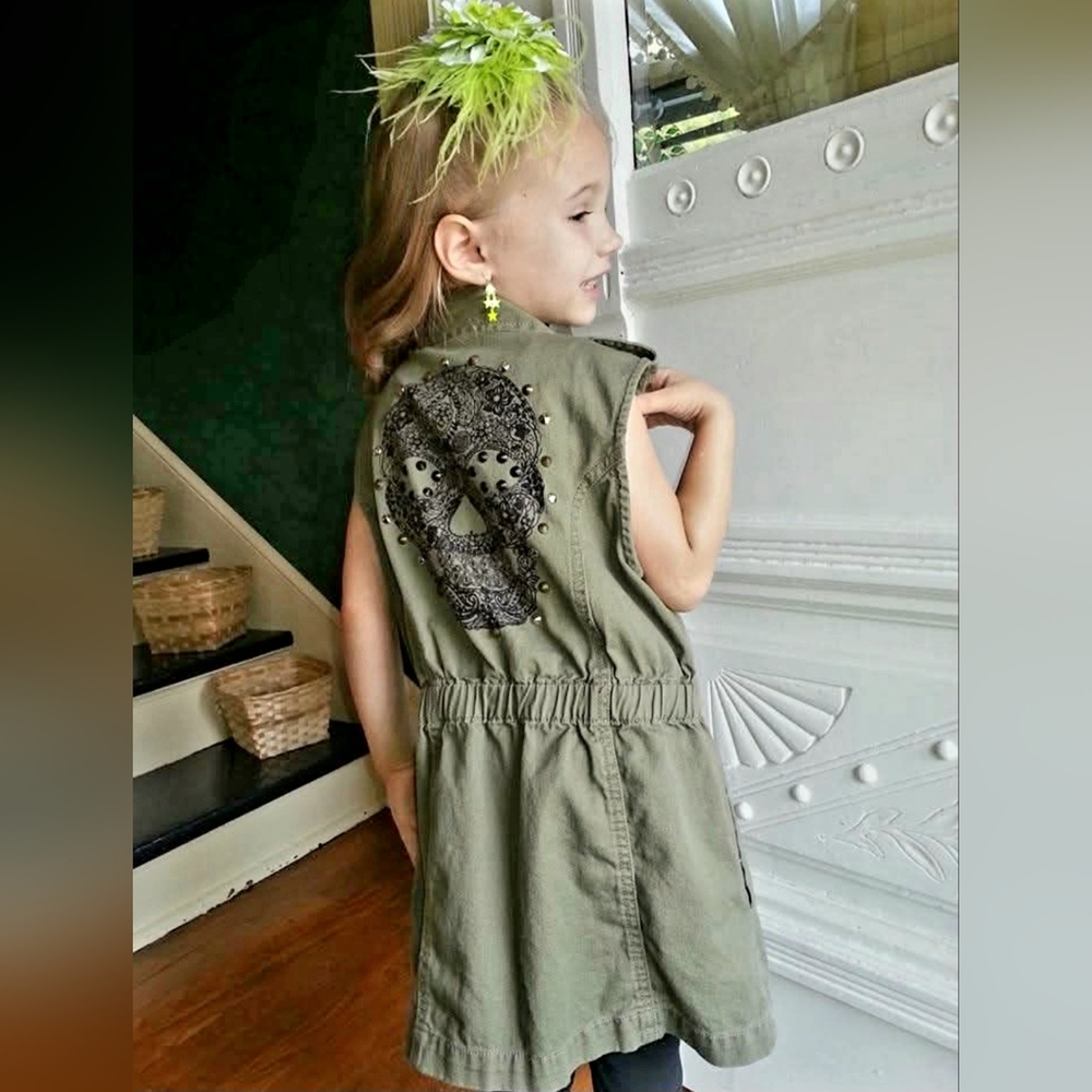 Disney Studded Girls Skull Vest